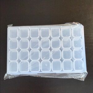 Clear 35-Slot Plastic Storage Tray
